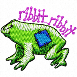 Frogs Embroidery Design 9